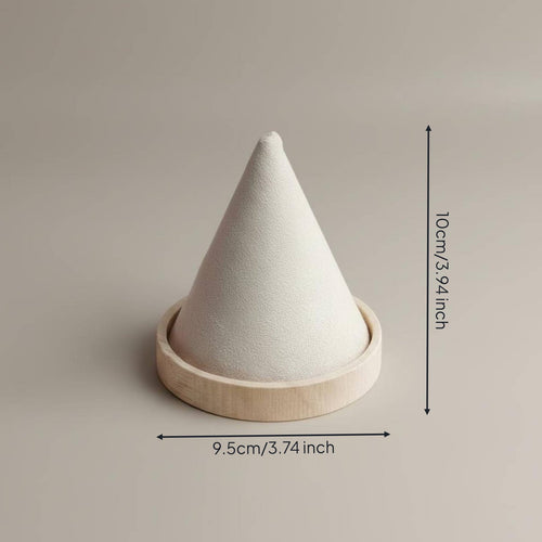 Band Display Cone Dustproof Band Cone Display Waterproof Wooden Base Bracelet Stand Market Vendors, Dresser