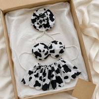 Cow Print Goose Outfit Couple Design Goose Costume Set Outdoor Decoration