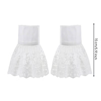 Retro Lace Sleeve Cuff Decorative Trim Lace Arm Sleeve See-Through Ruffle Wrist Cuffs for Party