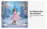 Hooded ice crystal Shawl Princess design Dress-up Cloak Sparkling ice crystals