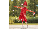 Squid Costume Shiny-Look Jumpsuit with Hood Novelty Bodysuit for Cosplay