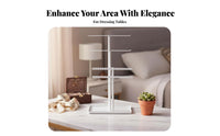 Crossbar Jewelry Tree Nordic Bar Jewelry Stand Necklace and Earring Holder Space Saving Necklace Holder with Tray for Women