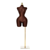 Female Torso Mannequin Thin Body Dress Form with Stand Floor-Standing