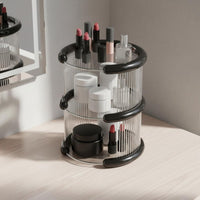 Desktop Beauty Organizer Sturdy Tiered Makeup Stand Transparent for Dresser
