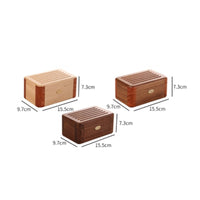 Wooden Jewelry Melody Box Decorative Wooden Music Jewelry Box 3 Compartments
