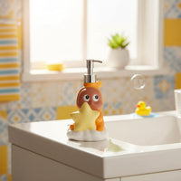 Tabletop Soap Dispenser Natural Resin Bathroom Accessory Glossy Metallic Finish