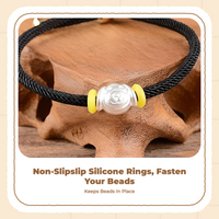 Hand Chain Bracelet, Silicone Fixed Position Ring, Adjustable Jewelry Accessory, DIY Gift, Women