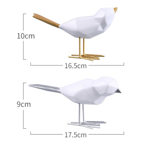 Gift Idea Origami Bird Figurine Minimalist Design Nordic Bird Statue Artistic Accent for Entrance Hall, Living Room, Bookshelf