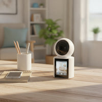 Desktop Visual Communication System with Monitor Single-Button Visual Communication System Camera Two-Way Door Phone for Families, Parents, Elderly, Home