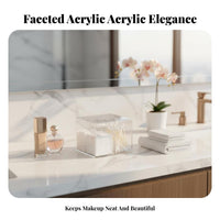 Lidded makeup Sponge Case Sleek and Elegant Cosmetic Organizer Multi-Compartment