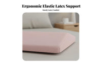 Natural Latex Support Pillow Breathable Sleeping Waist Pillow Stays in Place for Women, Side Sleepers, Bed, Bedroom, Resting