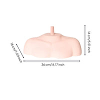 Flesh-Toned Hairdressing Mannequin Bust Sturdy Material Hairpiece Display Bust