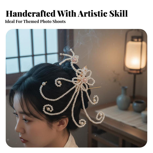 Chinese Traditional Hair Accessory Fairy-Like Design Feather Tassel Hair Comb Chinese Traditional Hairpin Handmade Chinese