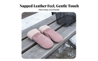 Windproof Suede Winter Mittens Neck Strap Design Suede Mittens Extra Thick for Students, Adults, Cycling, Cold Weather, Hiking