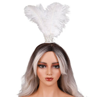 Crystal Feather Headdress Sparkling Crystal S Gothic Feather Crown Costume Accessory Large Feathers Headwear Adjustable
