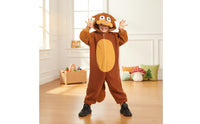 Kids Squirrel Costume Soft Fleece Material Soft Creature Pajamas Front Fastener
