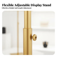 Stainless Steel T-Shaped Display Stand Stable Base T Bar Display Stand Minimalist Design for Retailers, Boutique Owners, Craft Fair, Closet