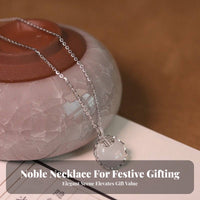 Fu Character Locket Necklace Light Luxury Chinese Fu Character Locket