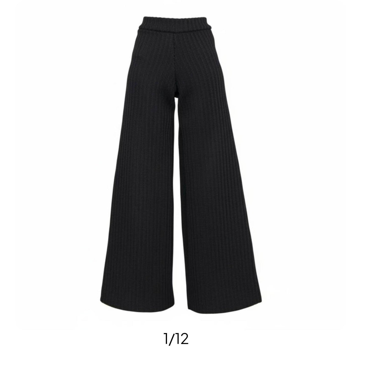 1/12 Scale Wide-Leg Pants Elastic Material Female Figure Pants for Hobbyists