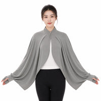 Sun Protection Cape Breathable Outerwear Button Closure for Women