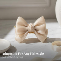 Large Ribbon Jaw Fastener Elegant Design Large Textile Ribbon Jaw Fastener Stylish Accessory Strong Hold Lightweight for Women