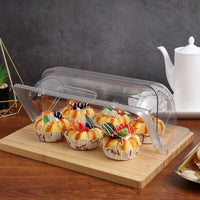 Transparent Hinged Lid Pastry Cover Particle-Resistant Buffet Display Cover Buffet Food Protector High Visual Openness Catering