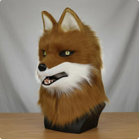 Canine Fursuit Head Wearable Canine Mask Head Easy to Wear for Convention, Photo