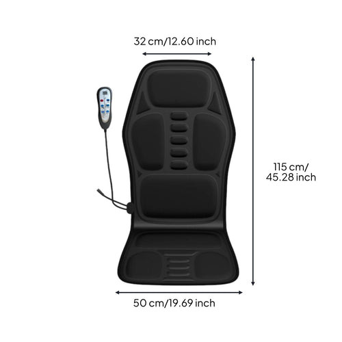 Heated Back Massager Cushion 9 Intensity Levels Electric Chair Massager for Home