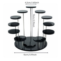 Multi Tier Display Stand Versatile Use Round Cupcake Stand for Trade Exhibition