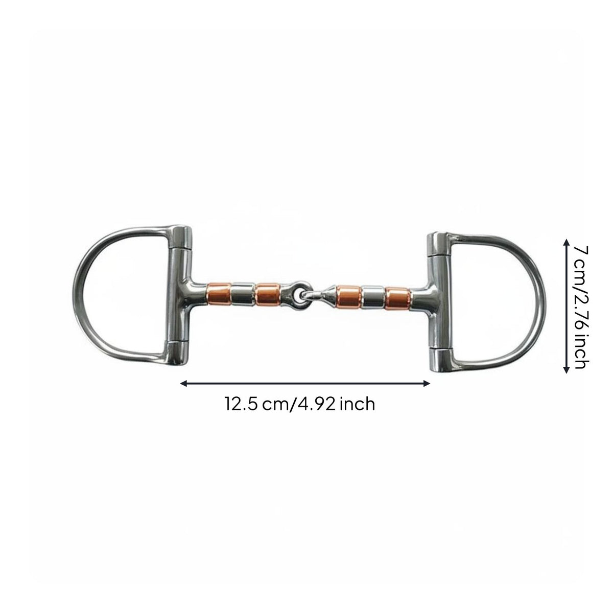 Stainless Steel Horse Copper Rollers D-Shaped Long-Lasting for Riders