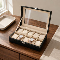 Watch Display Box Leather-Look Watch Storage Box Scratch Protection