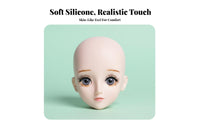 Reusable Eyelash Extension Practice Head Easy to Clean Lash Mannequin Head Realistic Skin Texture for Students, Beginners