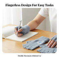 Stretchy Fit Fingerless Gloves Soft & Comfortable Half Finger Mittens Breathable Material for Students, Women, Cold Weather, Cycling, Indoor