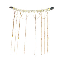 Tassel Chain Face Cover Mystical Look Crystal Tassel Face Covering Layered Chain Headpiece Ornate Costume Accessory