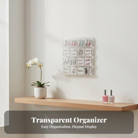 stick-on Nail Display Box Transparent Design individual Organizer for Home, Women
