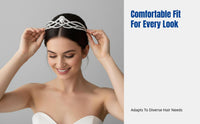Zircon Inlaid Headband, Stylish Alloy Bridal Tiara, Elegant Women's Wedding Hairpiece, Korean Style