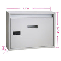 Password Lock Mailbox Secure Wall Mount Mailbox Easy Access Security Container for Front Door
