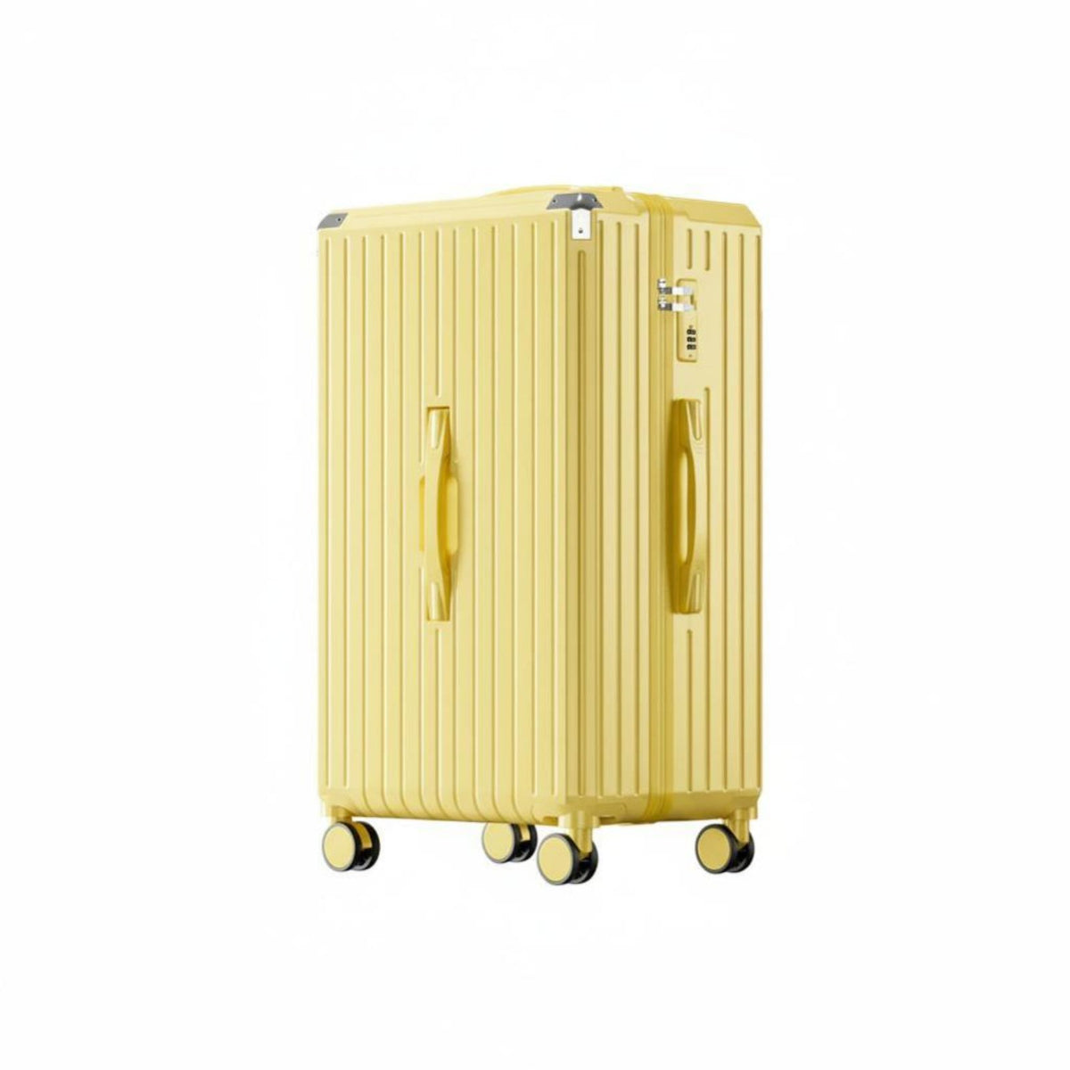 Ribbed Hard-Shell Suitcase Large Capacity Hardside Carry-on for Students