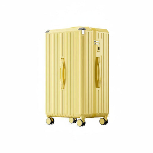 Ribbed Hard-Shell Suitcase Large Capacity Hardside Carry-on for Students