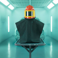 Paint Spray Hood Built-in Hard Hat Sandblasting Hood Wide View Lens for Grinding
