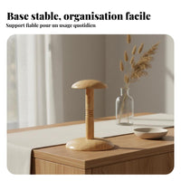 Wooden Hat Display Stand Freestanding Tabletop Hat Rack Stable Base for Dresser