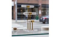Acrylic Jewelry Display Stand Sturdy Necklace Display Rack Acrylic Necklace Holder Versatile 2-Tier Crossbar Stand Jewelry Stand
