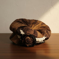 Octagonal Beret Lightweight Floral Beret Elegant for Daily Wear