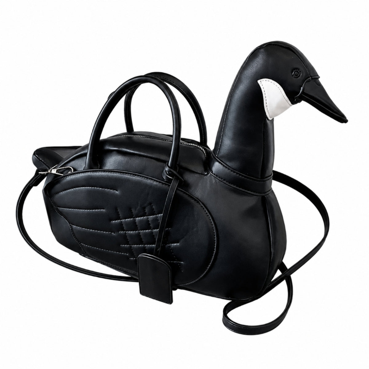 Duck Handbag Sculptural Duck Shaped Purse Novelty Cartoon Bag for Teens