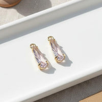 Teardrop Crystal Drop Micro-Inlaid Zircon Zirconia Drop Pendant Color-Retaining