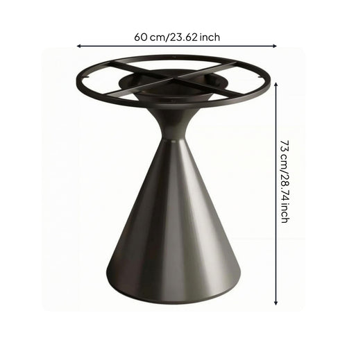 Carbon Steel Pedestal Table Base Crossed Support Supports Dining Table Base Silver-Toned Finish Furniture Hardware 73 Cm Tall