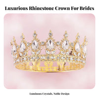 Crystal Crown Sparkling Crystal S Crystal Queen Crown Bridal Headpiece Elegant Design Crystal Queen Tiara for Photoshoot