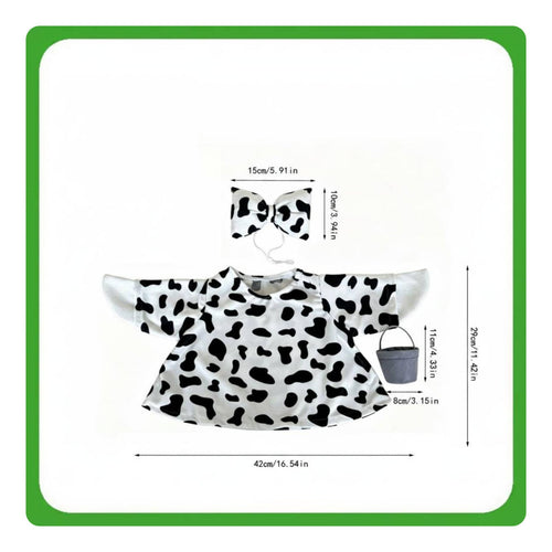 23 Inch Goose Clothes Cow Print Goose Costume for Yard, Farm