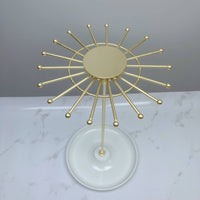 Necklace Carousel Display Large Capacity Jewelry Stand with Tray for Dresser