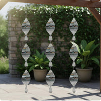 Reflective Fishbone Wind Chime Decorative Bird Deterrent Easy to Hang